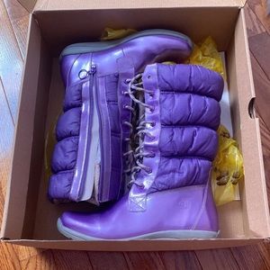 Purple Timberland snow/rain boots